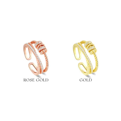 （🔥Limited Time Discount 🔥 Last Day🔥）MINIYOU Threanic Triple-Spin Ring